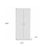 63” Classic White Pantry Cabinet with Two Full Size Doors - Homeroots - Flyclothing LLC