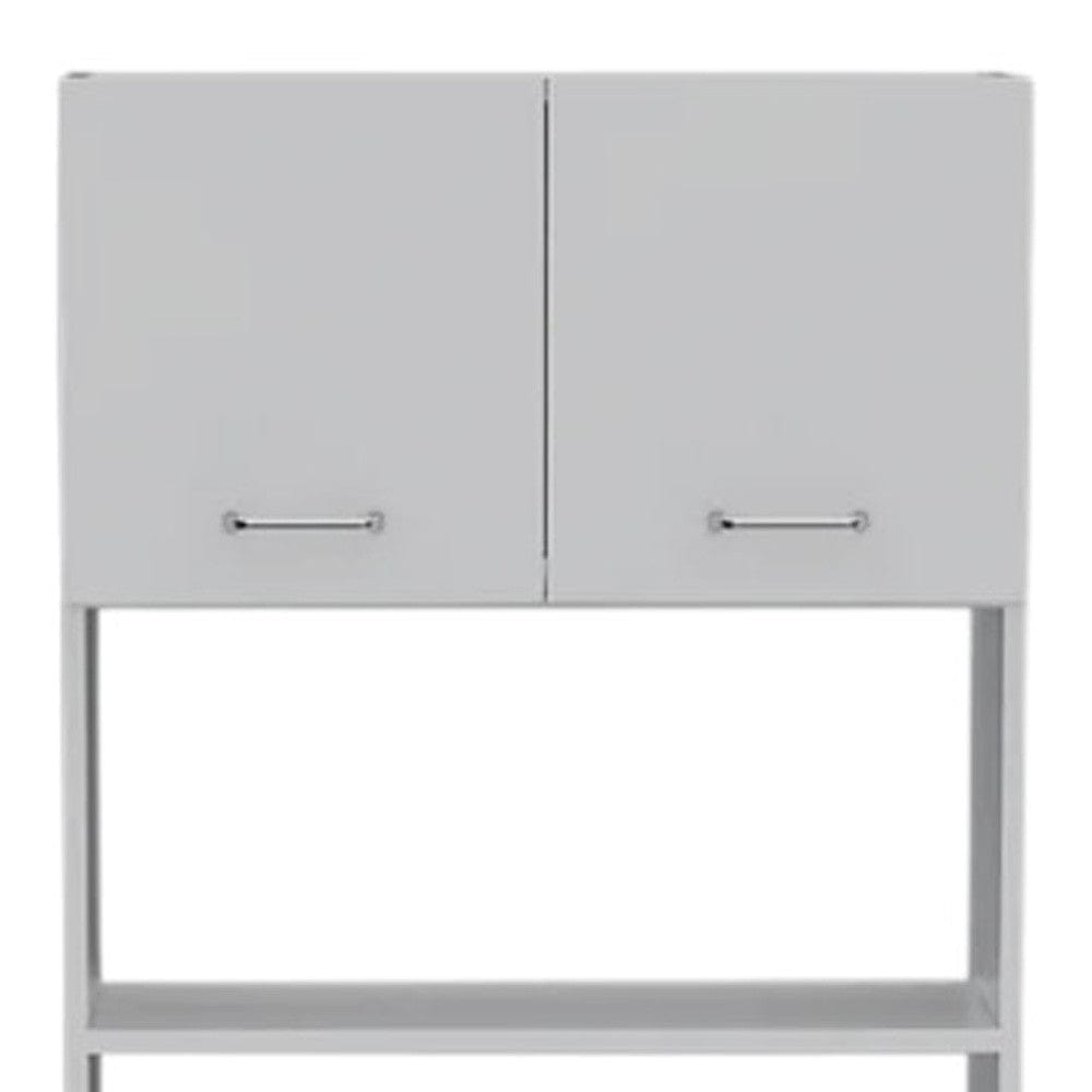 79" White Pantry Cabinet with Three Shelves - Homeroots - Flyclothing LLC