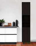 79" Modern Black Pantry Cabinet with Five Shelves - Homeroots - Flyclothing LLC