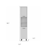 78" Modern White Pantry Cabinet with Five Shelves - Homeroots - Flyclothing LLC