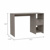 43" Light Gray Computer Desk - Homeroots - Flyclothing LLC