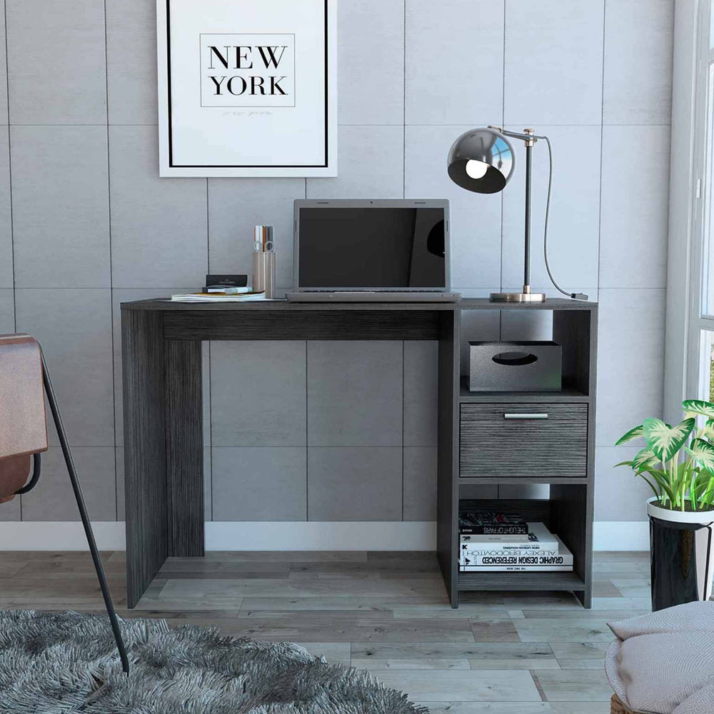 43" Gray Computer Desk - Homeroots - Flyclothing LLC