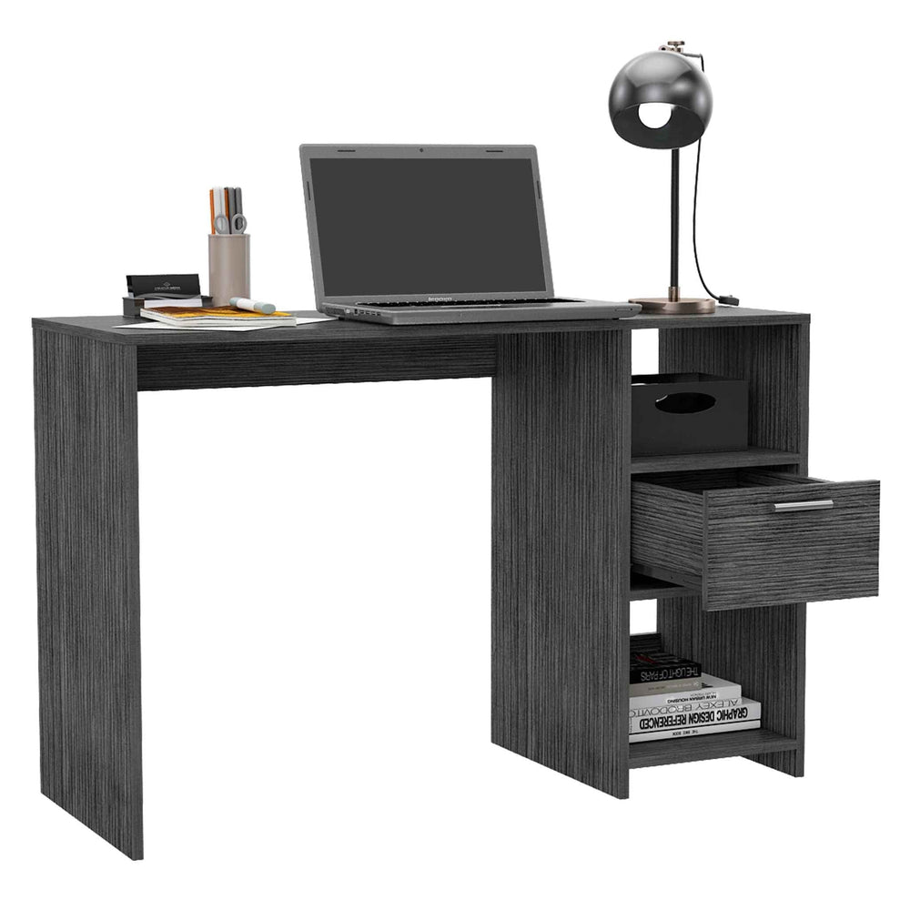 43" Gray Computer Desk - Homeroots - Flyclothing LLC