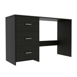48" Black Computer Desk With Three Drawers - Homeroots - Flyclothing LLC