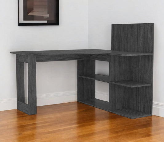 47" Gray L Shape Computer Desk - Homeroots
