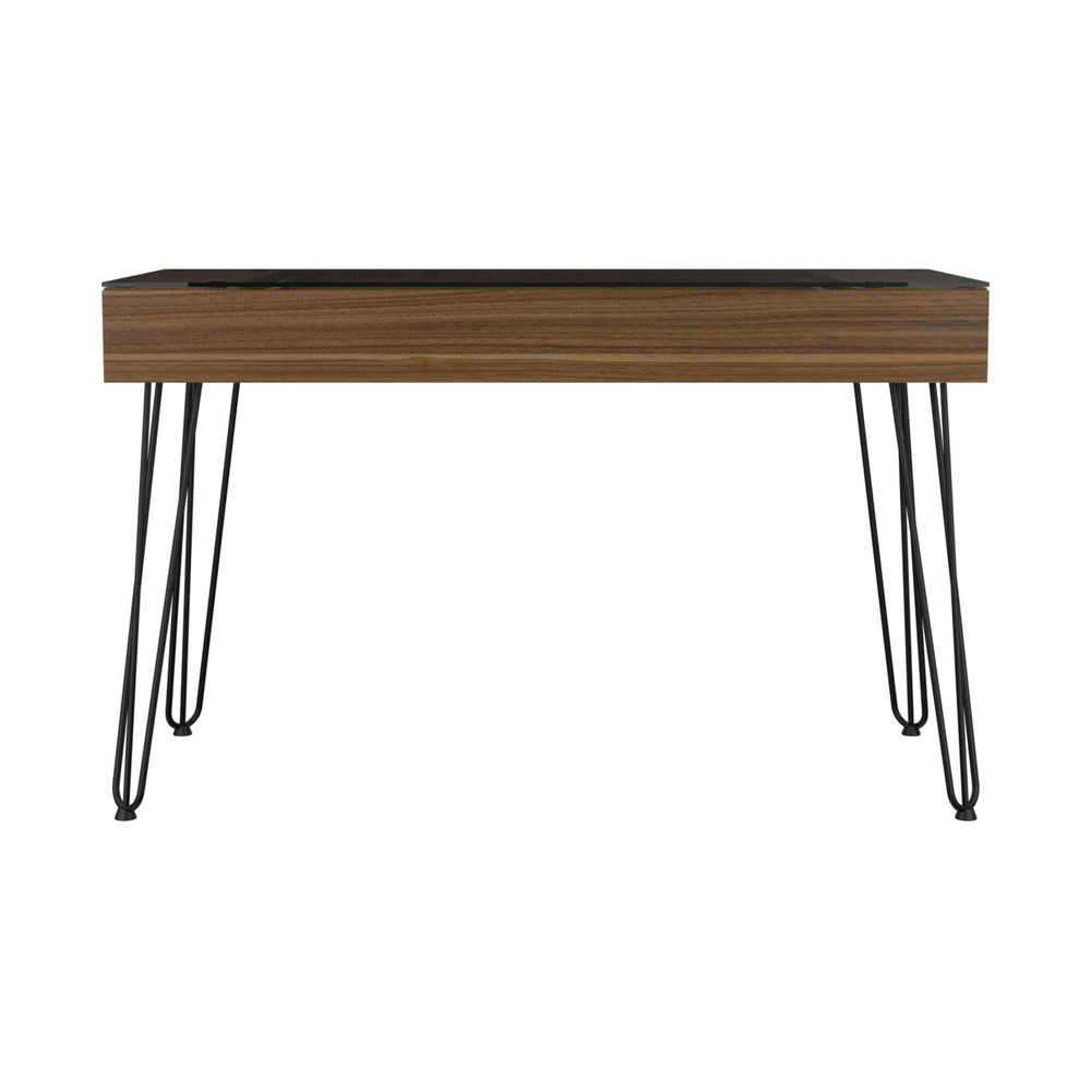 47" Brown and Black Computer Desk - Homeroots - Flyclothing LLC