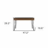 47" Brown and Black Computer Desk - Homeroots - Flyclothing LLC