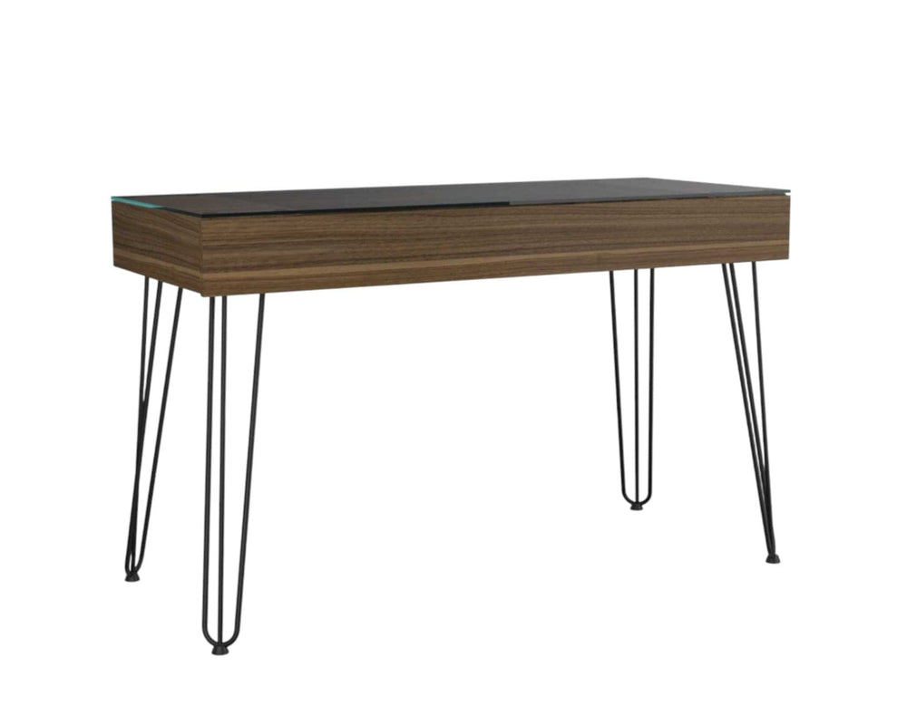 47" Brown and Black Computer Desk - Homeroots - Flyclothing LLC