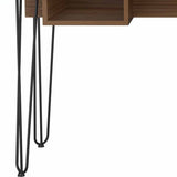 55" Brown and Black Computer Desk - Homeroots - Flyclothing LLC