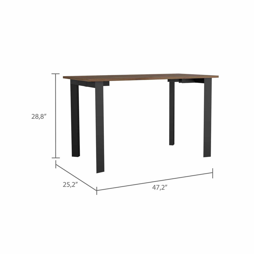 47" Brown and Black Computer Desk - Homeroots - Flyclothing LLC