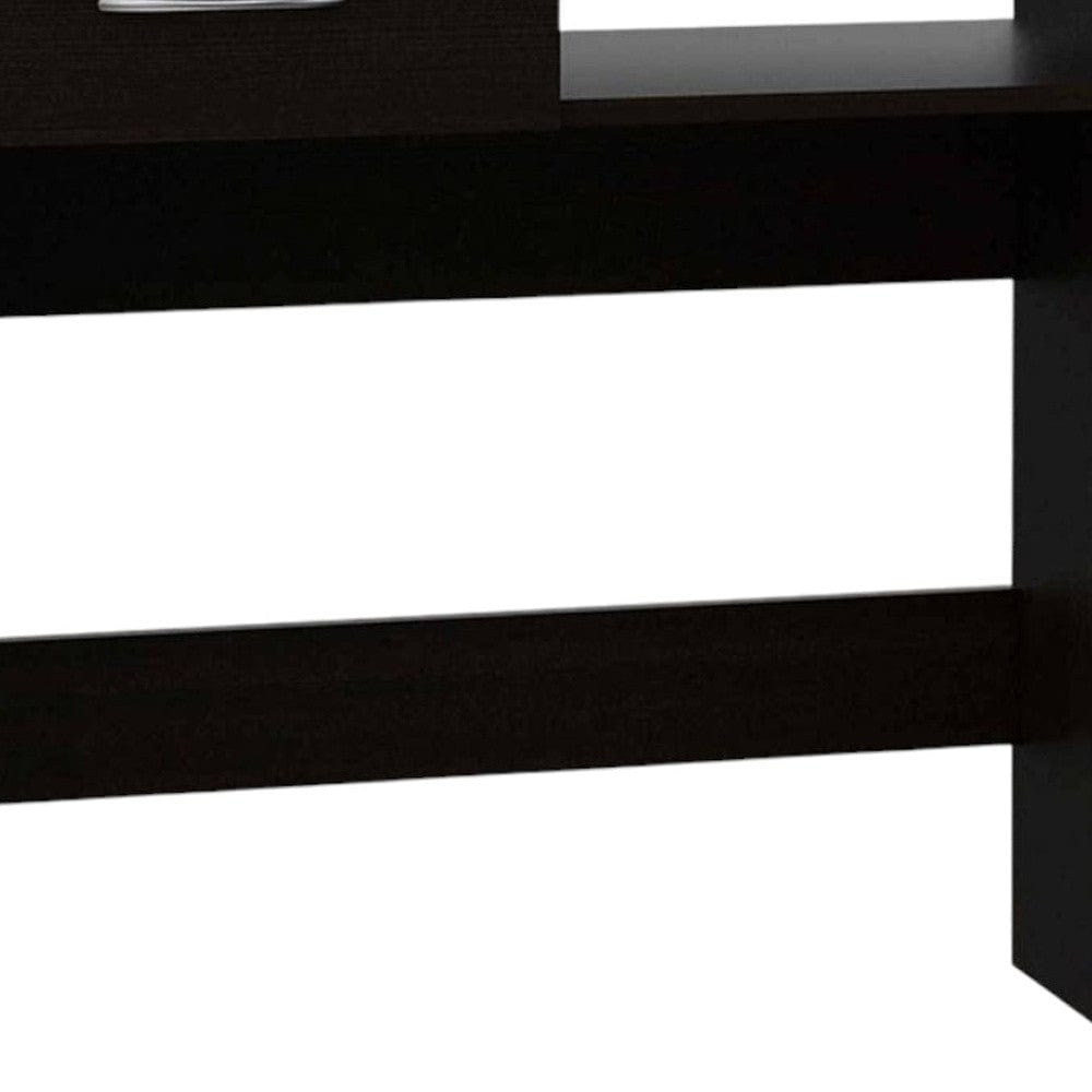 32" Black Computer Desk Desk and Bookshelf Set - Homeroots - Flyclothing LLC