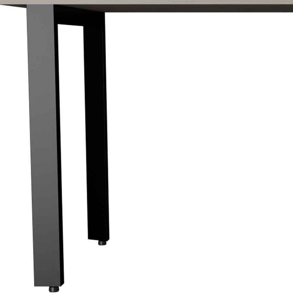 58" Light Gray Computer Desk - Homeroots - Flyclothing LLC