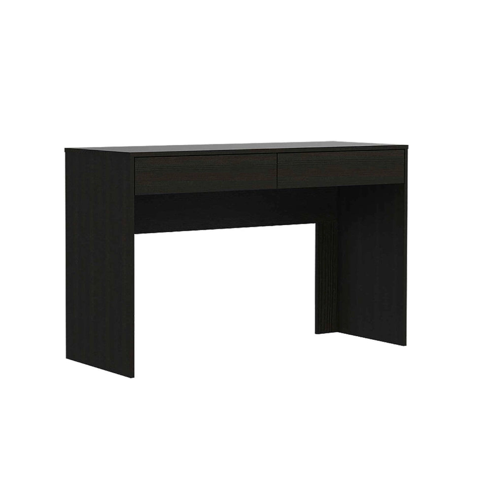 47" Black Computer Desk with Two Drawers - Homeroots - Flyclothing LLC