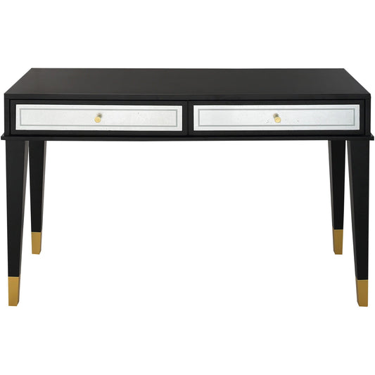 47" Black Console Table And Drawers - Homeroots
