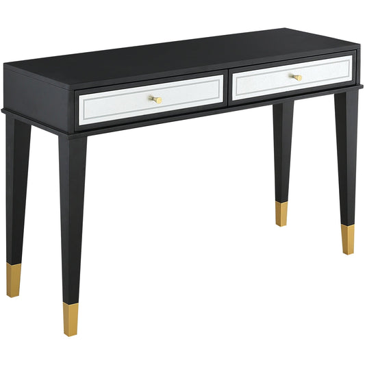 47" Black Console Table And Drawers - Homeroots
