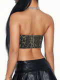 Bow Trim Leopard Tube Top - Trendsi - Flyclothing LLC
