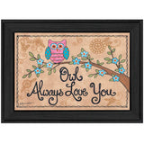 Owl Always Love You 2 Black Framed Print Wall Art - Homeroots - Flyclothing LLC