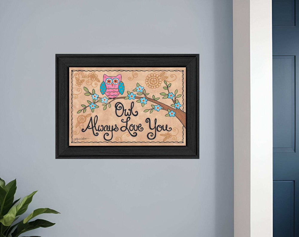 Owl Always Love You 2 Black Framed Print Wall Art - Homeroots - Flyclothing LLC