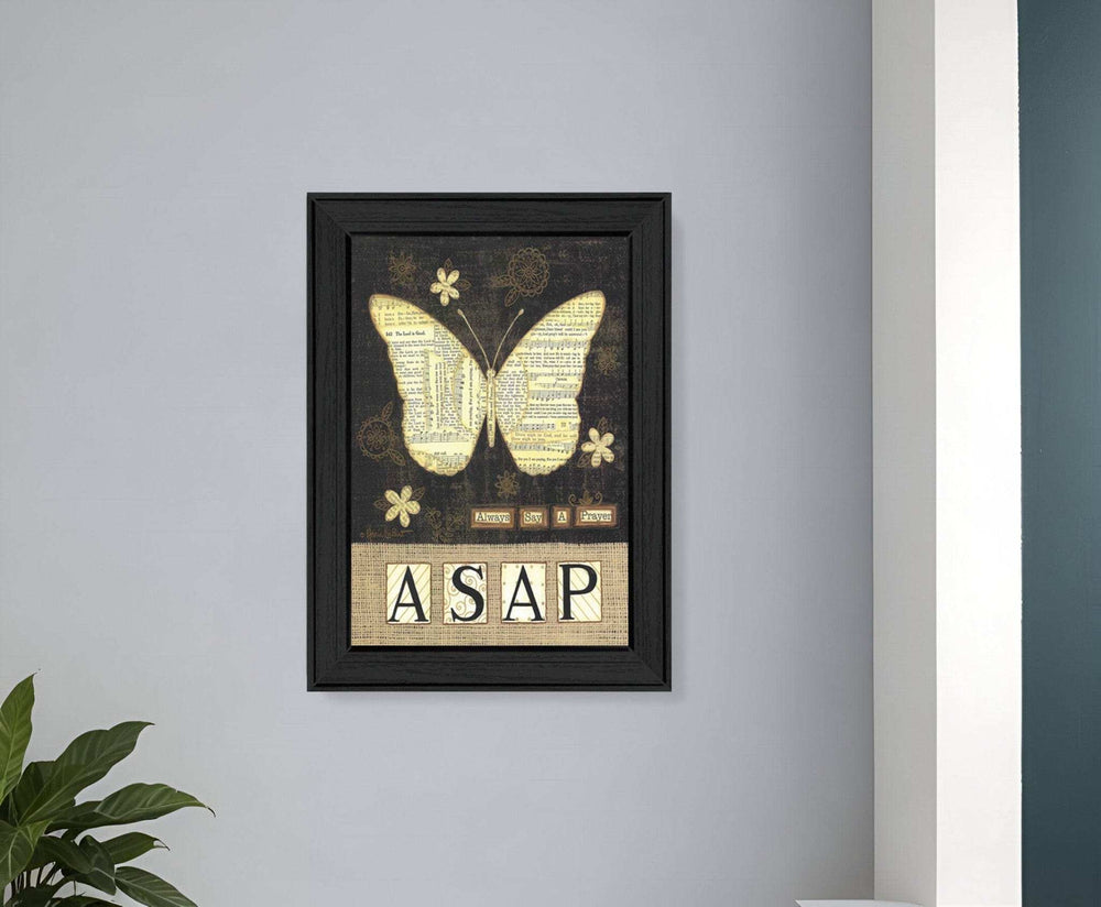 Always Say a Prayer Black Framed Print Wall Art - Homeroots - Flyclothing LLC