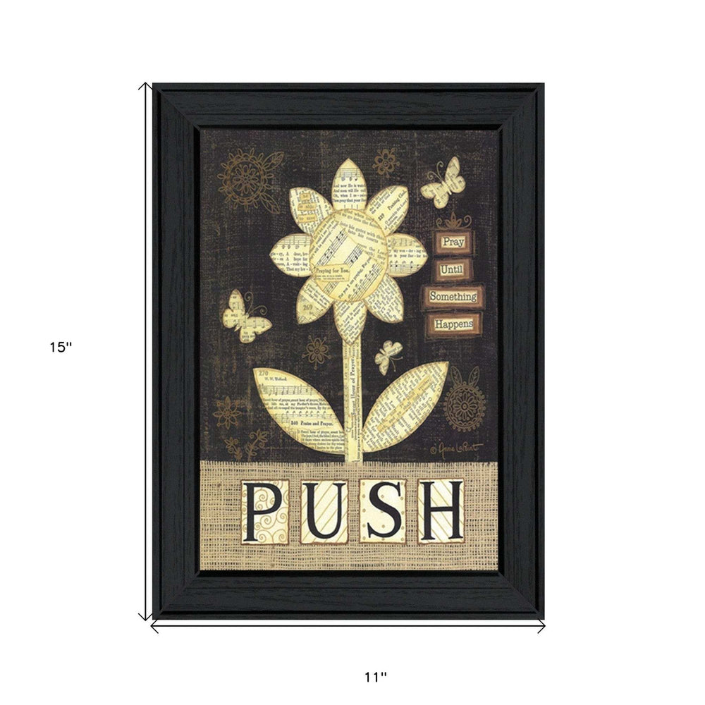 Pray Until Something Happens Black Framed Print Wall Art - Homeroots - Flyclothing LLC