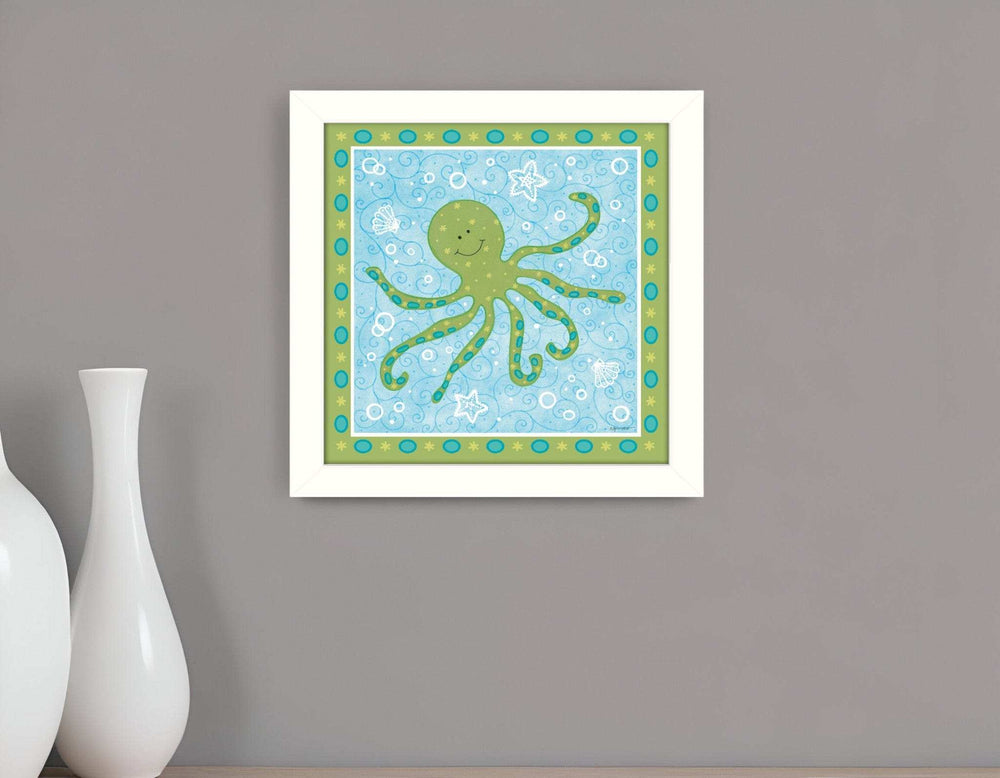 Beetle and Bob Baby Squid White Framed Print Wall Art - Homeroots - Flyclothing LLC