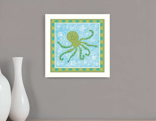 Beetle and Bob Baby Squid White Framed Print Wall Art - Homeroots - Flyclothing LLC