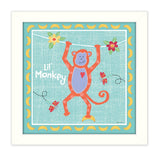 Beetle and Bob Baby Monkey White Framed Print Wall Art - Homeroots - Flyclothing LLC