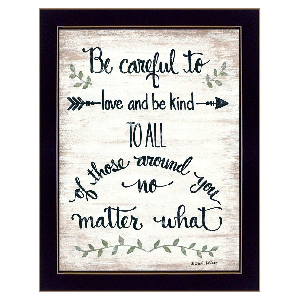 Be Careful 2 Black Framed Print Wall Art - Homeroots - Flyclothing LLC
