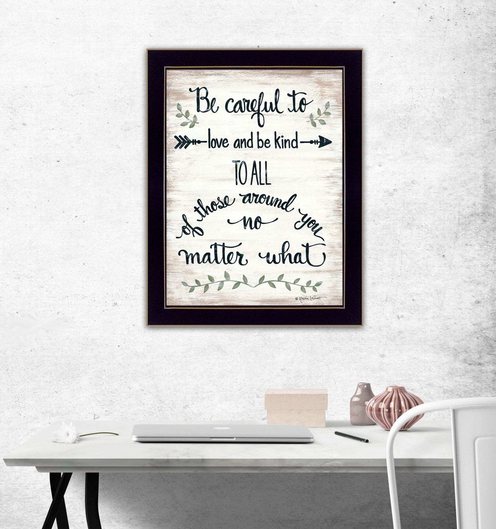 Be Careful 2 Black Framed Print Wall Art - Homeroots - Flyclothing LLC