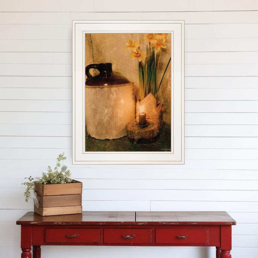 Daffodils 1 White Framed Print Wall Art - Homeroots - Flyclothing LLC