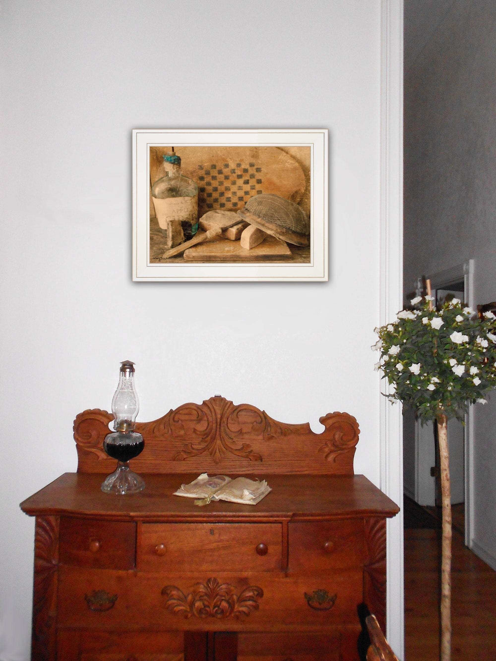 Vintage Apple Cider 1 White Framed Print Bathroom Wall Art - Homeroots - Flyclothing LLC