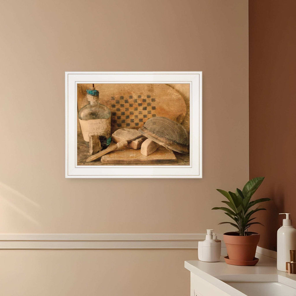 Vintage Apple Cider 1 White Framed Print Bathroom Wall Art - Homeroots - Flyclothing LLC