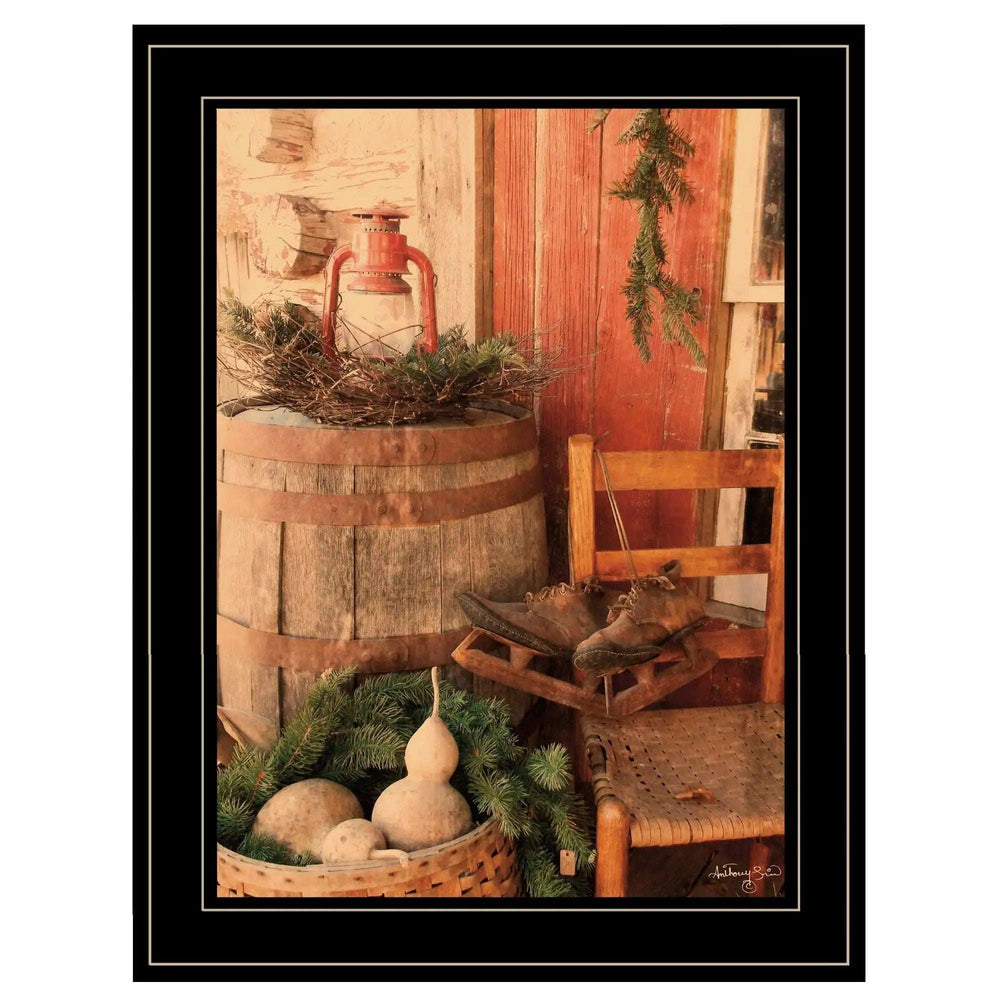 Vintage Skates 2 Black Framed Print Wall Art - Homeroots - Flyclothing LLC