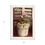 Welcome Roses 1 White Framed Print Wall Art - Homeroots - Flyclothing LLC
