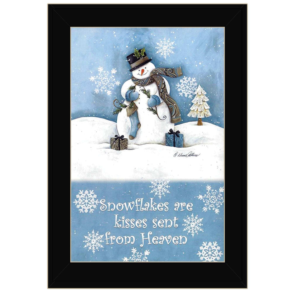 Trendy Snowman Black Framed Print Wall Art - Homeroots - Flyclothing LLC