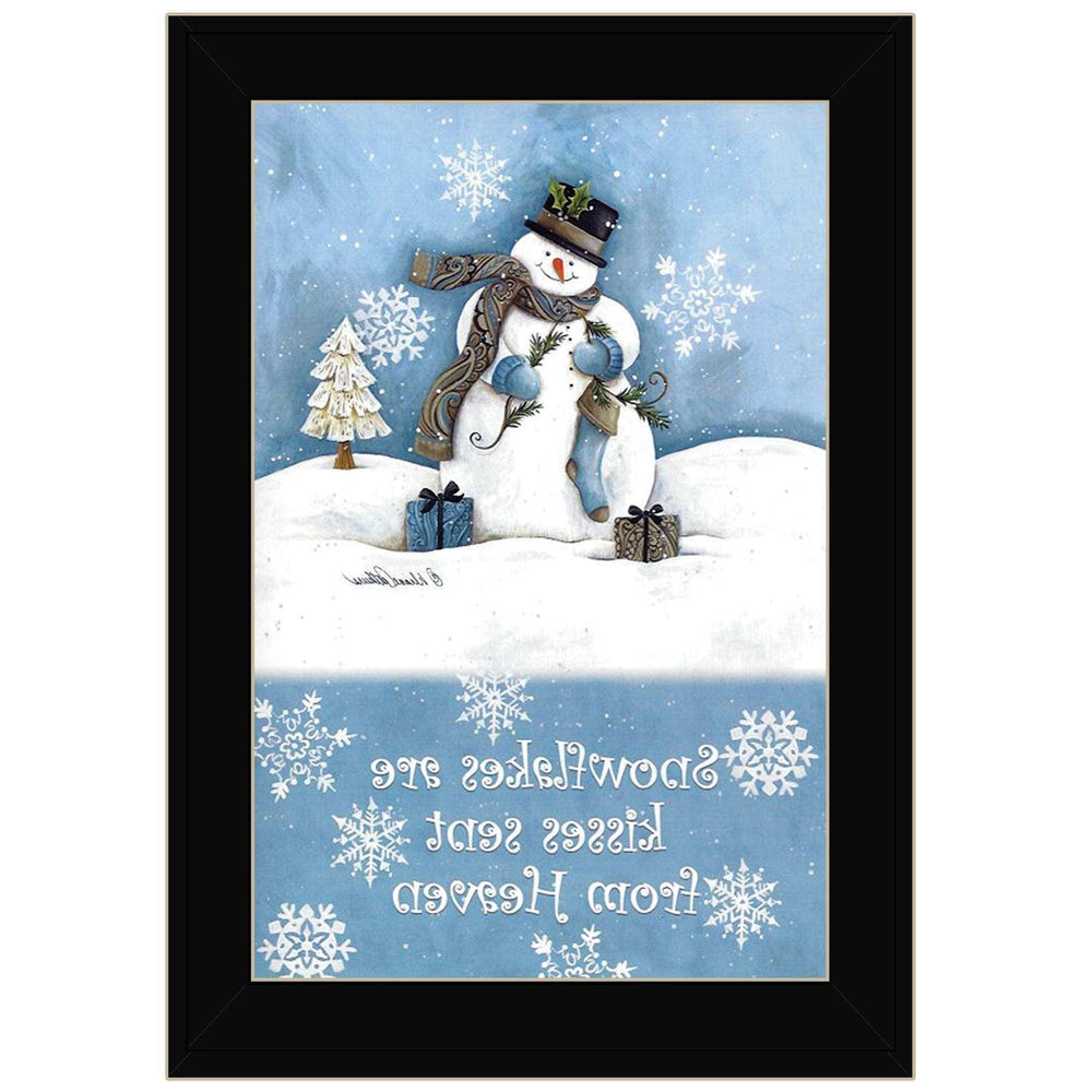Trendy Snowman Black Framed Print Wall Art - Homeroots - Flyclothing LLC