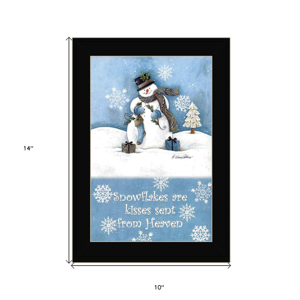 Trendy Snowman Black Framed Print Wall Art - Homeroots - Flyclothing LLC