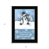 Trendy Snowman Black Framed Print Wall Art - Homeroots - Flyclothing LLC