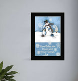 Trendy Snowman Black Framed Print Wall Art - Homeroots - Flyclothing LLC
