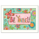 Be Yourself 2 White Framed Print Wall Art - Homeroots - Flyclothing LLC