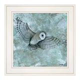 Simplicity Owl 1 White Framed Print Wall Art - Homeroots - Flyclothing LLC