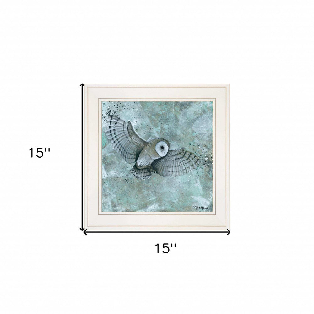 Simplicity Owl 1 White Framed Print Wall Art - Homeroots - Flyclothing LLC