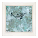 Simplicity Humpback 1 White Framed Print Wall Art - Homeroots - Flyclothing LLC