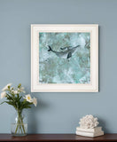 Simplicity Humpback 1 White Framed Print Wall Art - Homeroots - Flyclothing LLC