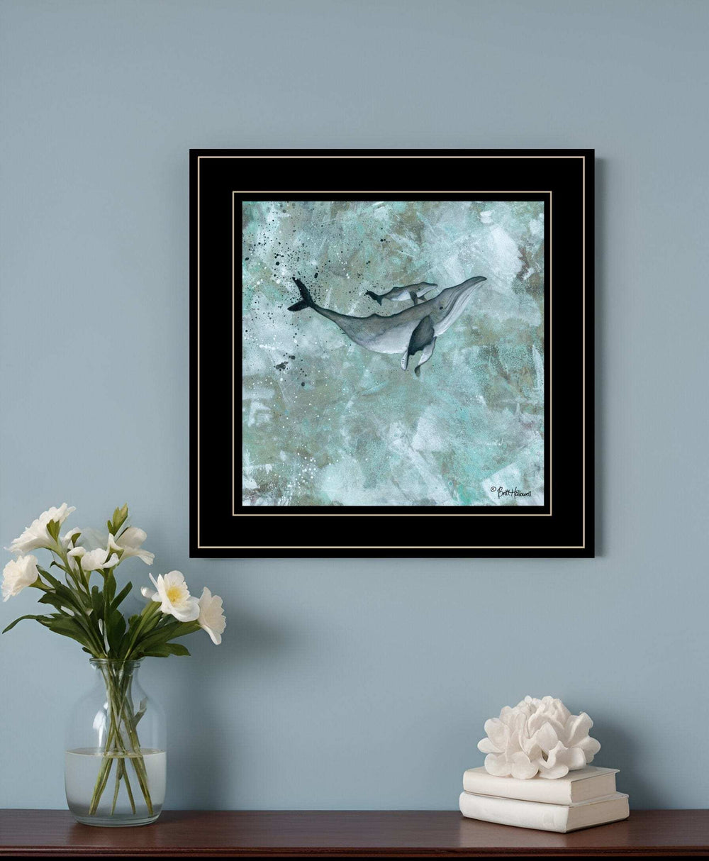 Simplicity Humpback 2 Black Framed Print Wall Art - Homeroots - Flyclothing LLC