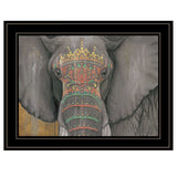Tattooed Elephant 2 Black Framed Print Wall Art - Homeroots - Flyclothing LLC