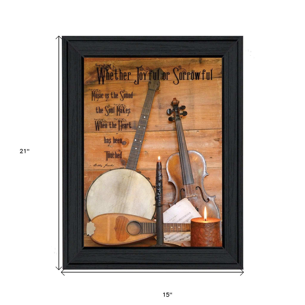 Music 9 Black Framed Print Wall Art - Homeroots - Flyclothing LLC