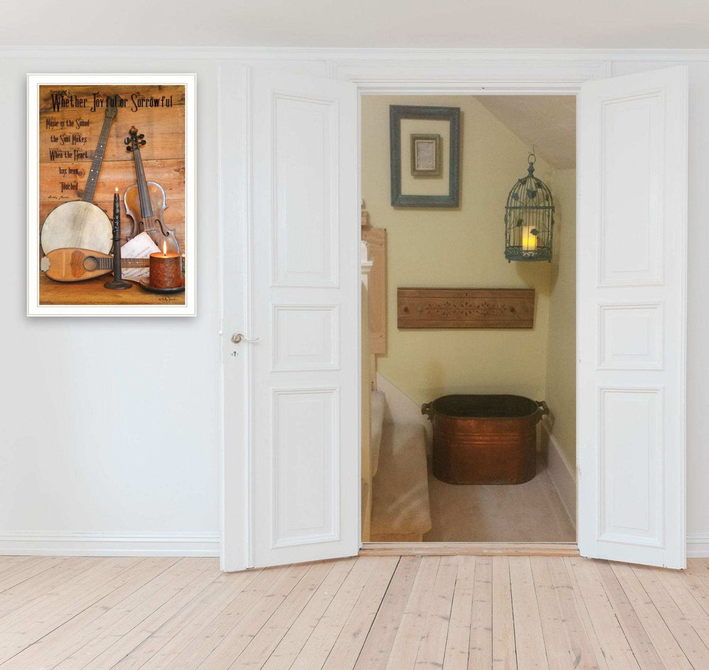 Music 11 White Framed Print Wall Art - Homeroots - Flyclothing LLC