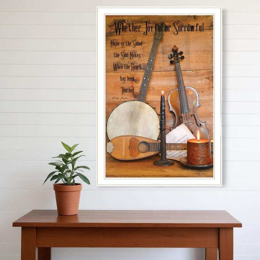 Music 11 White Framed Print Wall Art - Homeroots - Flyclothing LLC