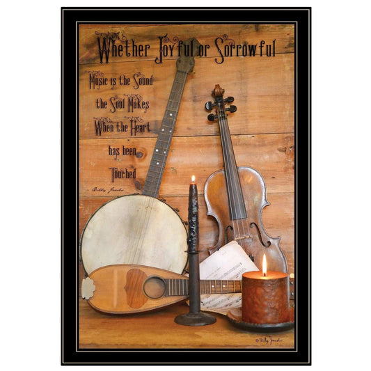 Music 12 Black Framed Print Wall Art - Homeroots - Flyclothing LLC